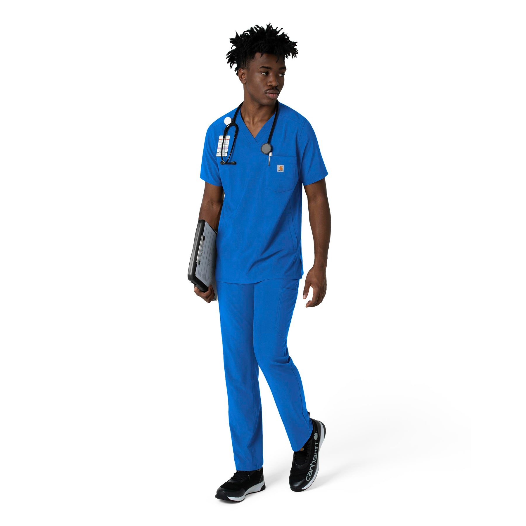 Force Cross-Flex Men's Straight Leg Scrub Pant Royal full scrub set
