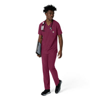 Force Cross-Flex Men's Straight Leg Scrub Pant Wine full scrub set