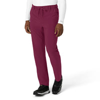 Force Cross-Flex Men's Straight Leg Scrub Pant Wine side view
