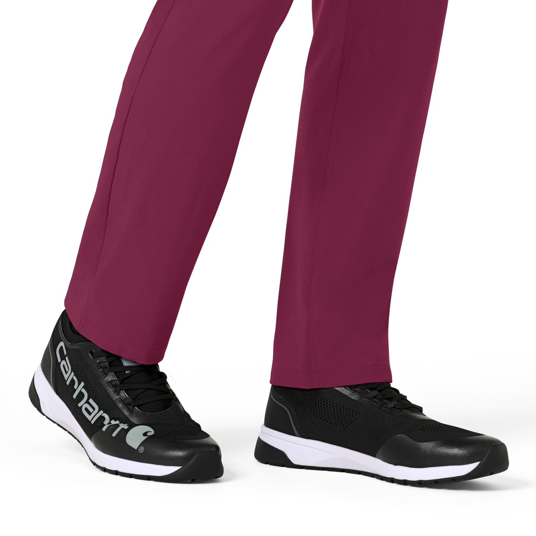 Force Cross-Flex Men's Straight Leg Scrub Pant Wine front detail