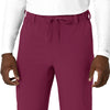 Force Cross-Flex Men's Straight Leg Scrub Pant Wine back detail