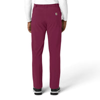 Force Cross-Flex Men's Straight Leg Scrub Pant Wine back view