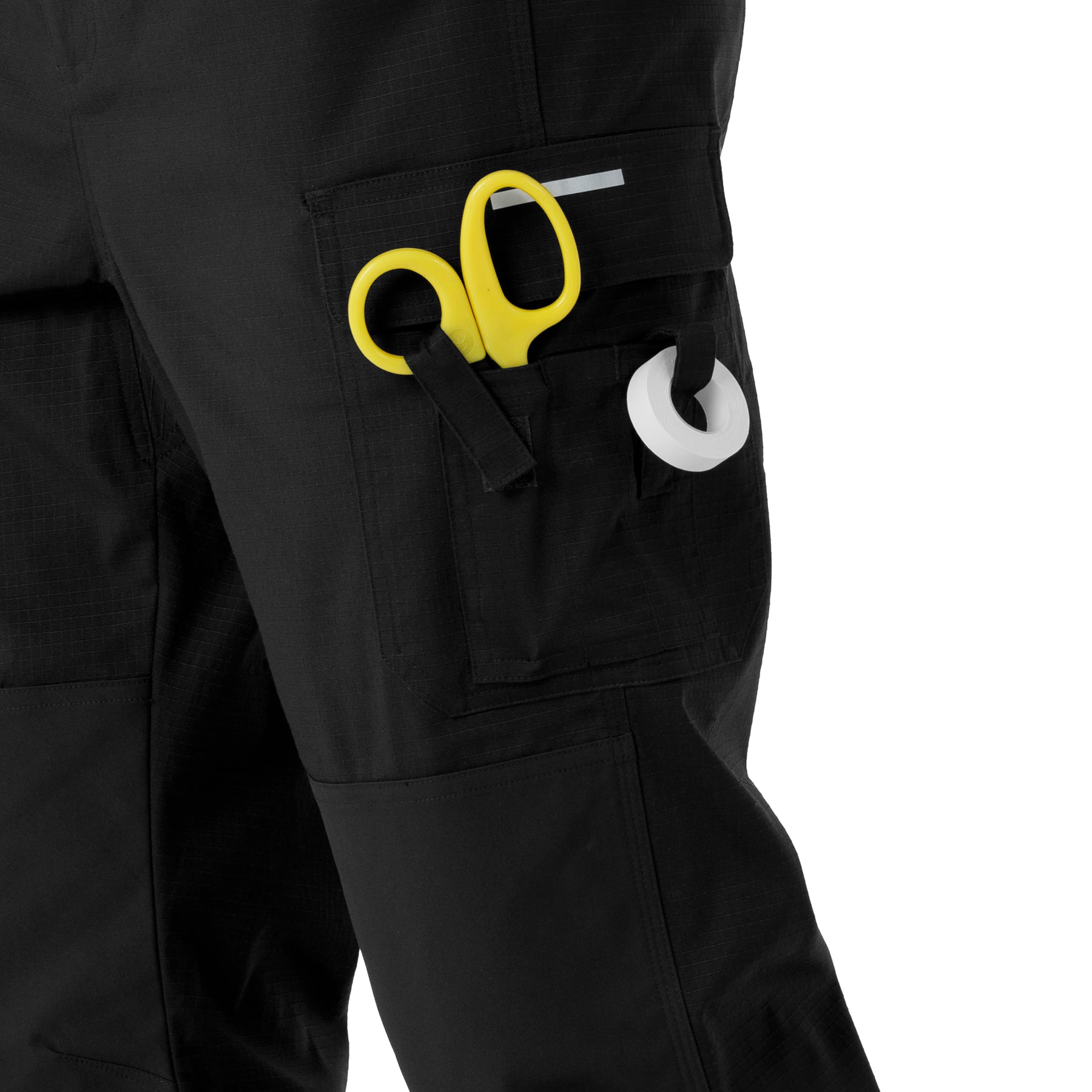 Rugged Flex RSCU Men's Ripstop Cargo Pants Black side detail 1