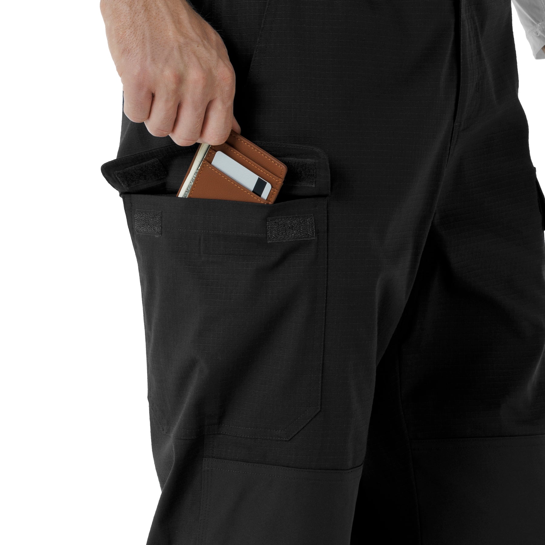 Rugged Flex RSCU Men's Ripstop Cargo Pants Black side detail 2