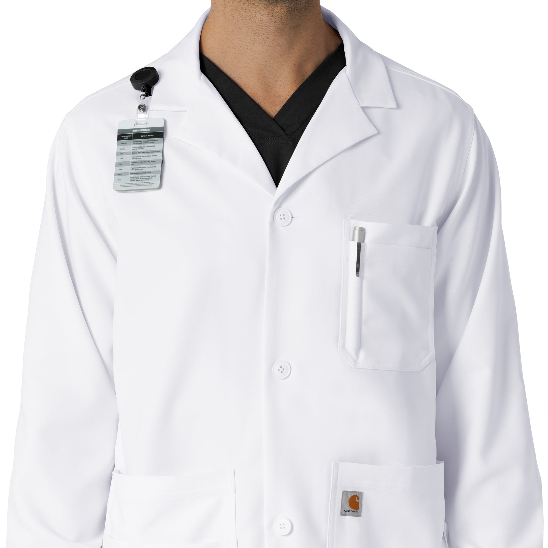Lab Coats Men's Consultation Lab Coat White side detail 1