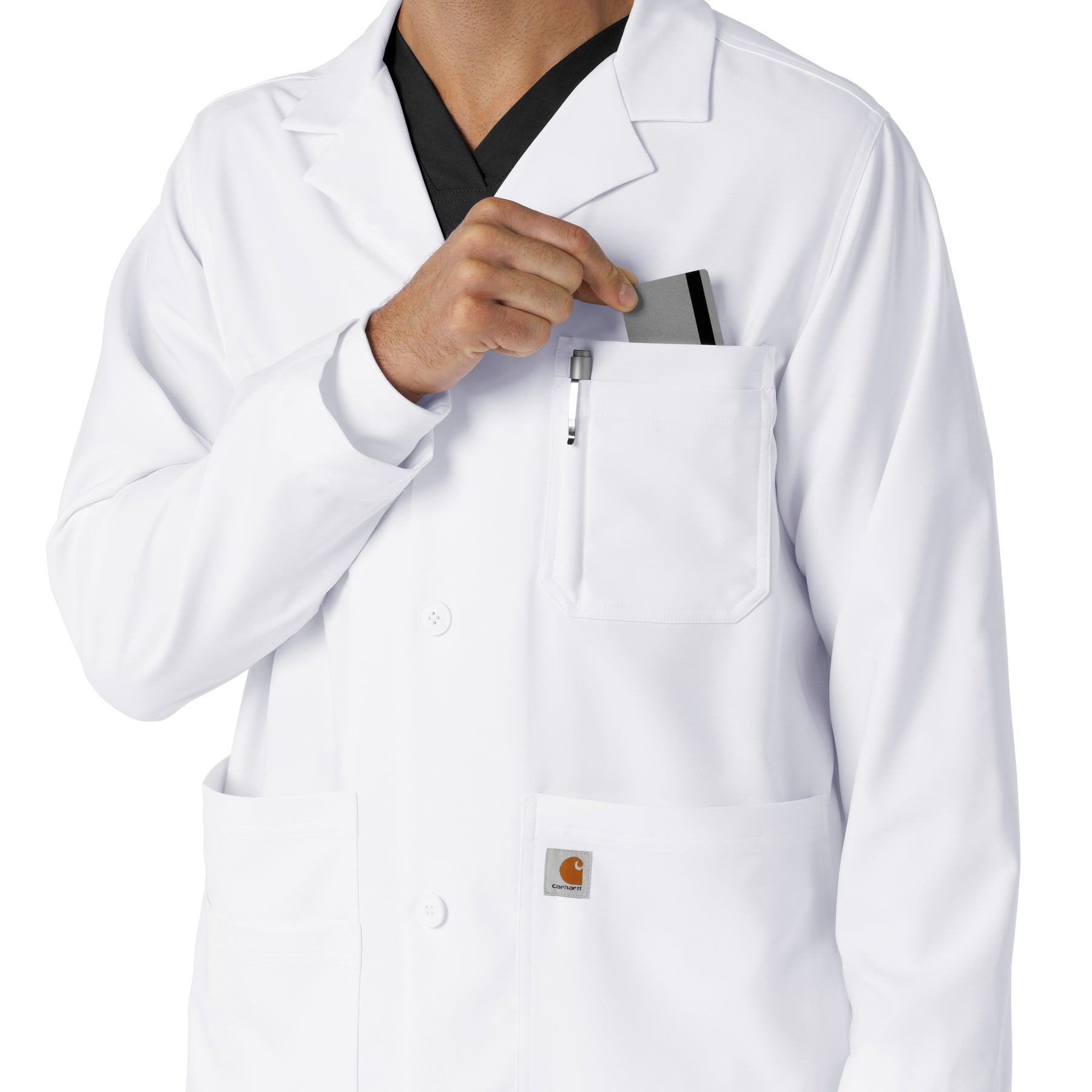 Lab Coats Men's Consultation Lab Coat White side detail 2