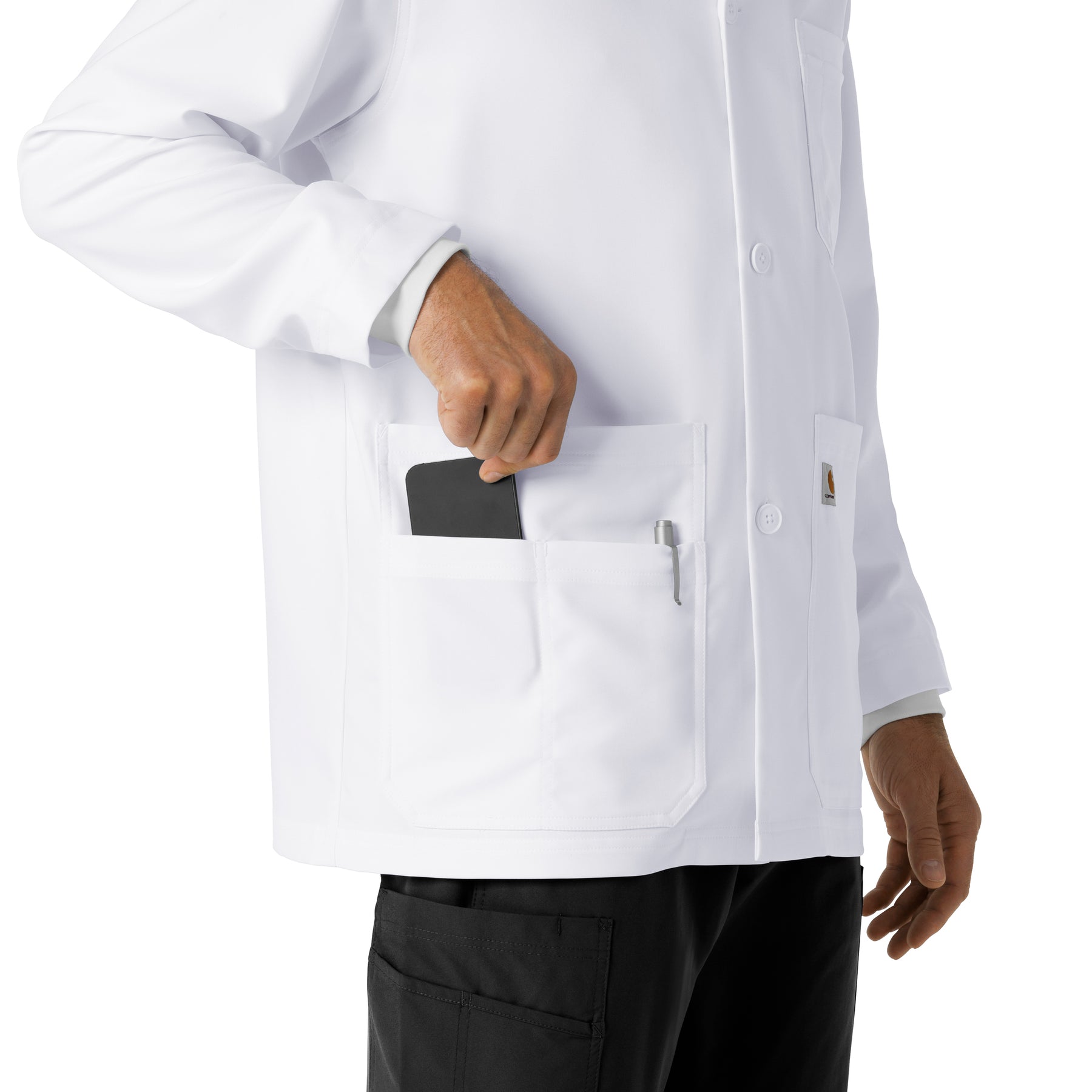 Lab Coats Men's Consultation Lab Coat White back detail