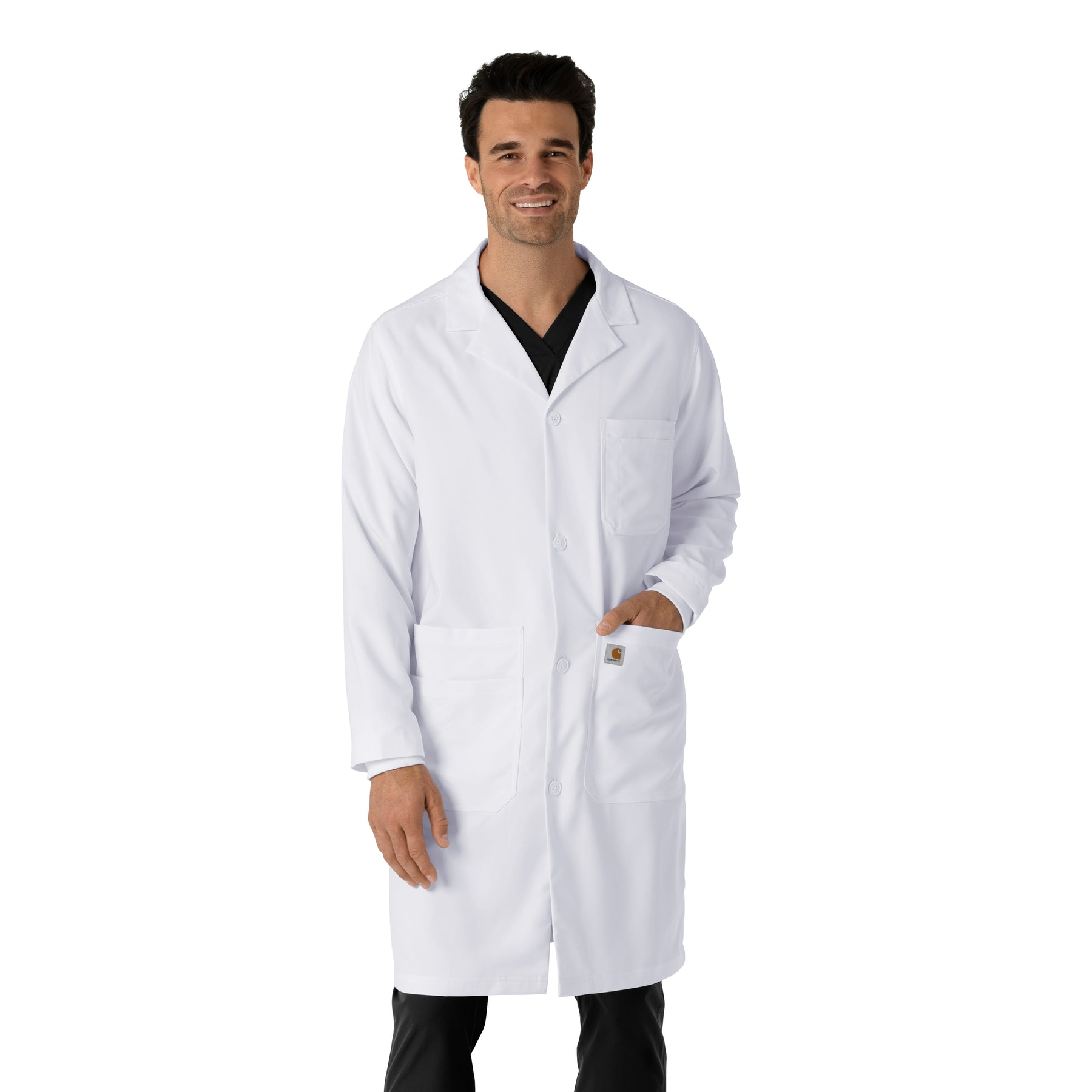 Lab Coats Men's Long Lab Coat White