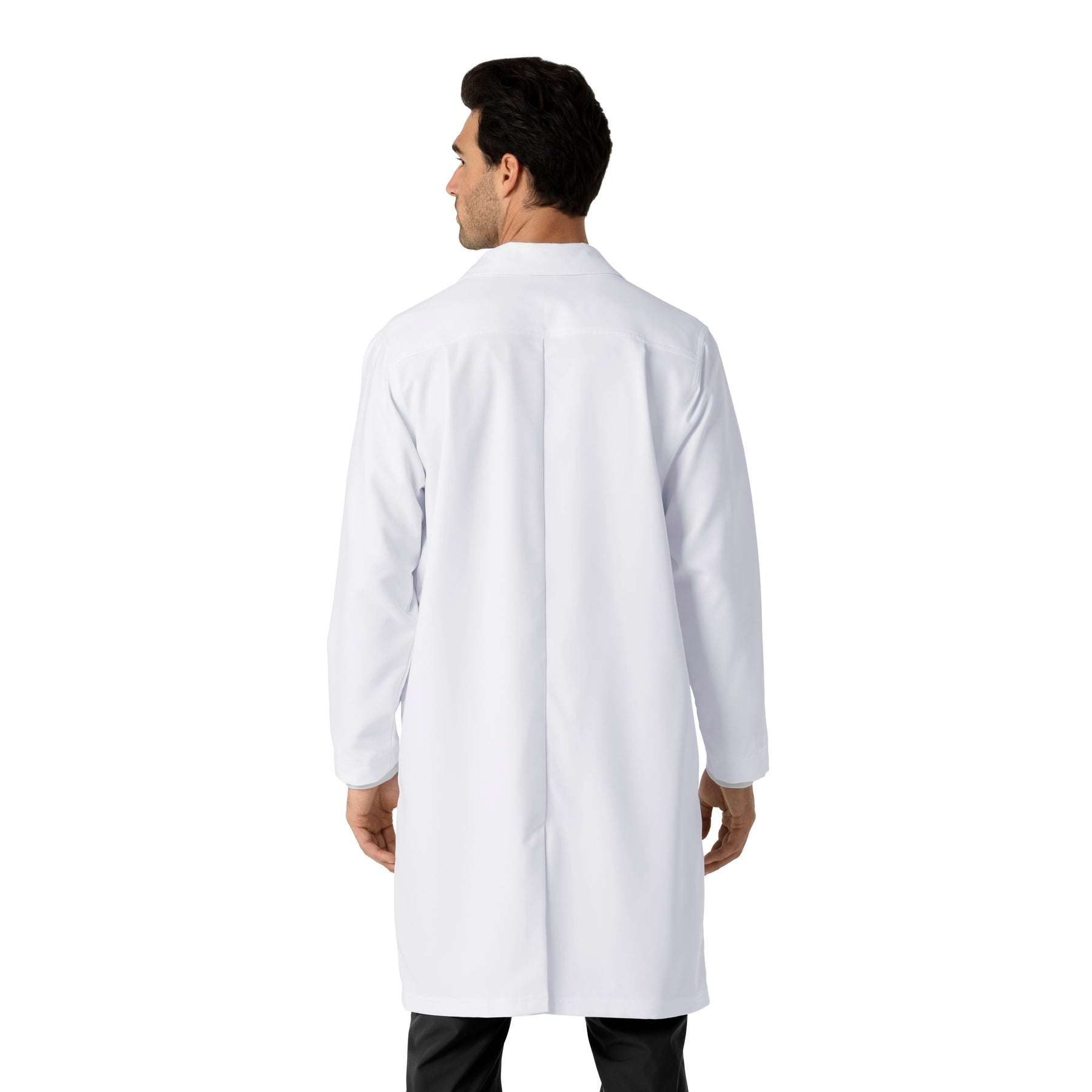 Lab Coats Men's Long Lab Coat White back view