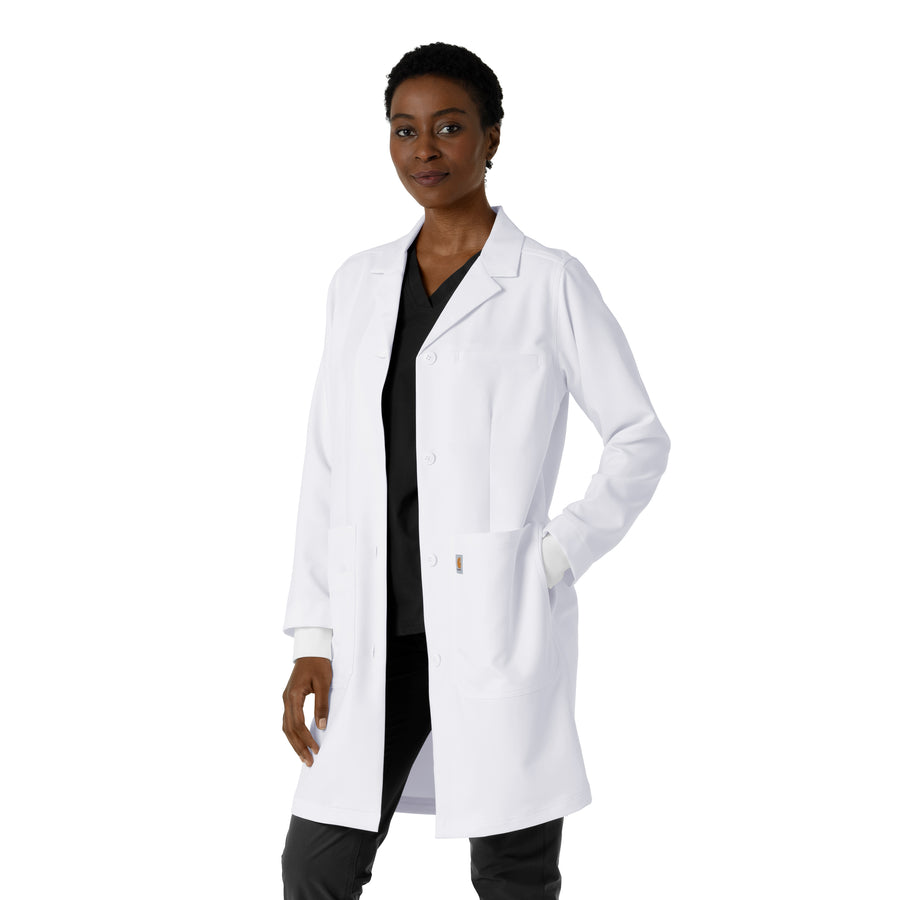 Lab Coats Women's Long Lab Coat White side view
