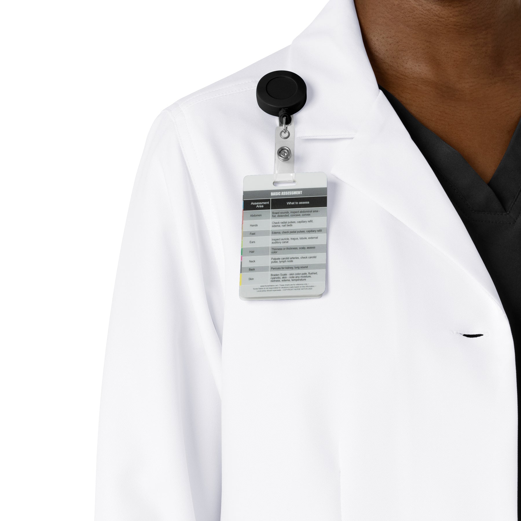 Lab Coats Women's Long Lab Coat White side detail 1