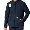 Rugged Flex Peak Men's Bonded Fleece Jacket Navy front detail