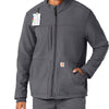 Rugged Flex Peak Men's Bonded Fleece Jacket Pewter front detail