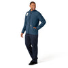 Rugged Flex Men's Bonded Fleece Jacket Storm Blue full scrub set