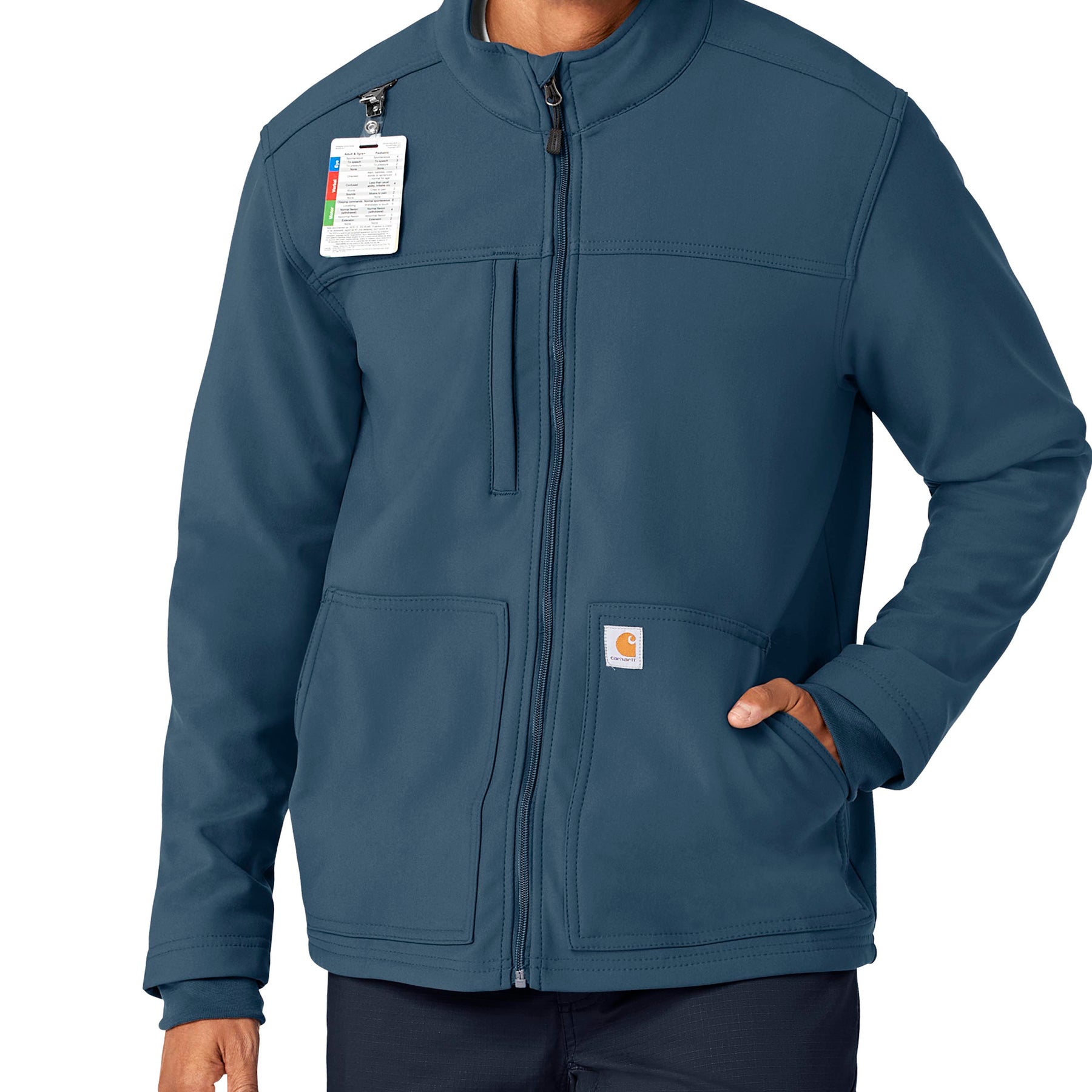 Rugged Flex Men's Bonded Fleece Jacket Storm Blue side view