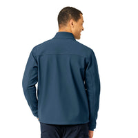 Rugged Flex Men's Bonded Fleece Jacket Storm Blue back view