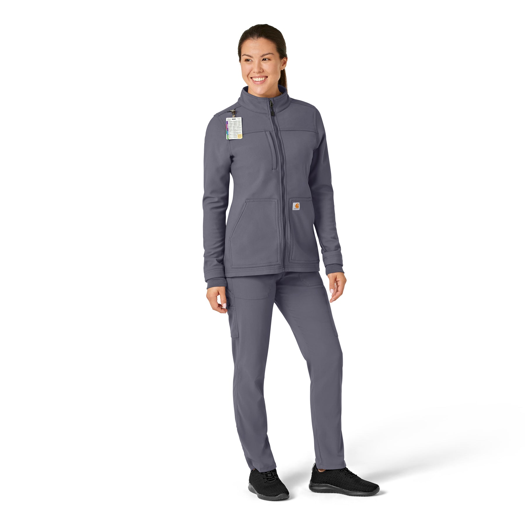 Rugged Flex Women's Bonded Fleece Jacket Approaching Storm full scrub set
