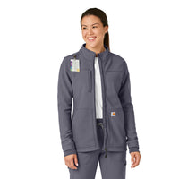 Rugged Flex Women's Bonded Fleece Jacket Approaching Storm side view