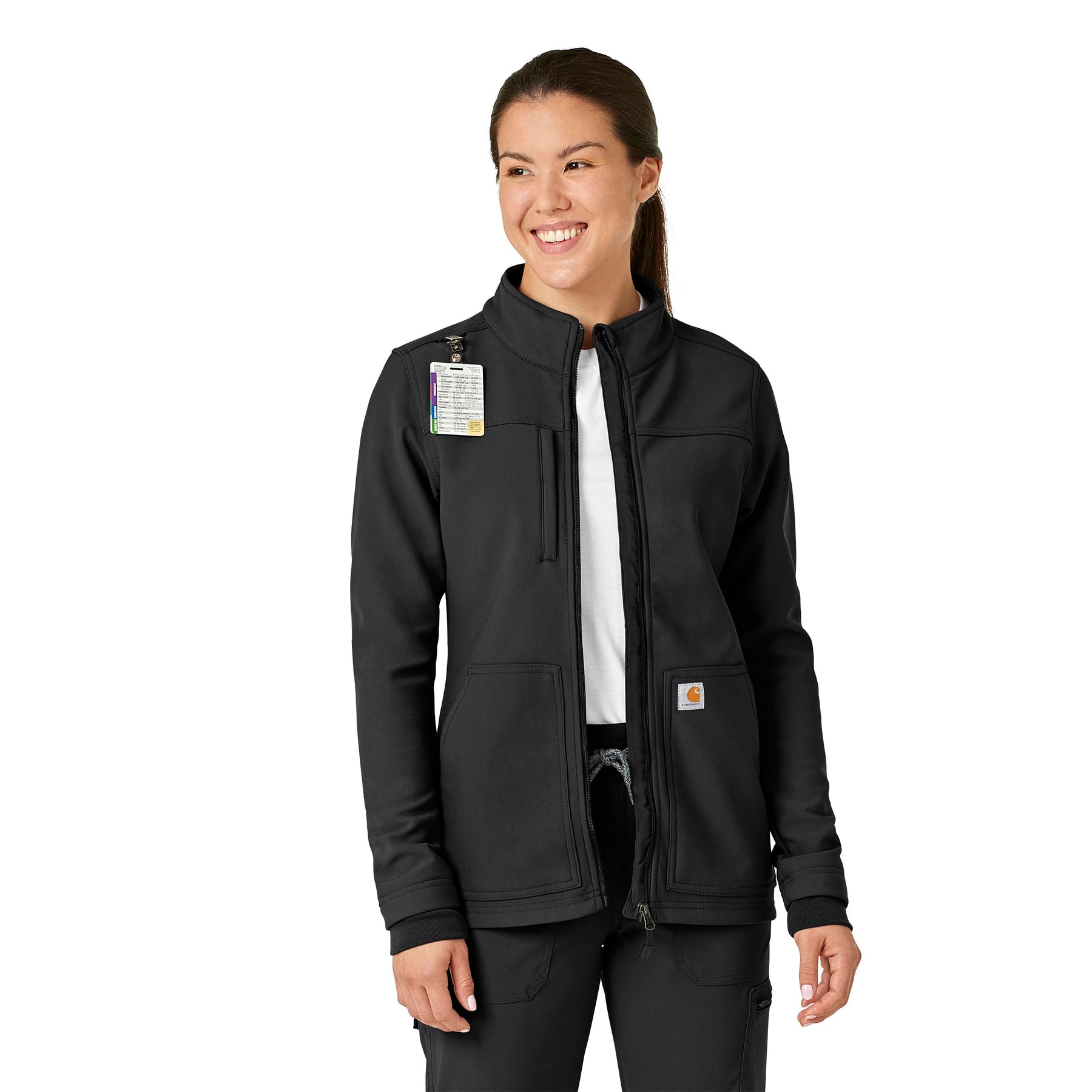 Rugged Flex Peak Women's Bonded Fleece Jacket Black side view