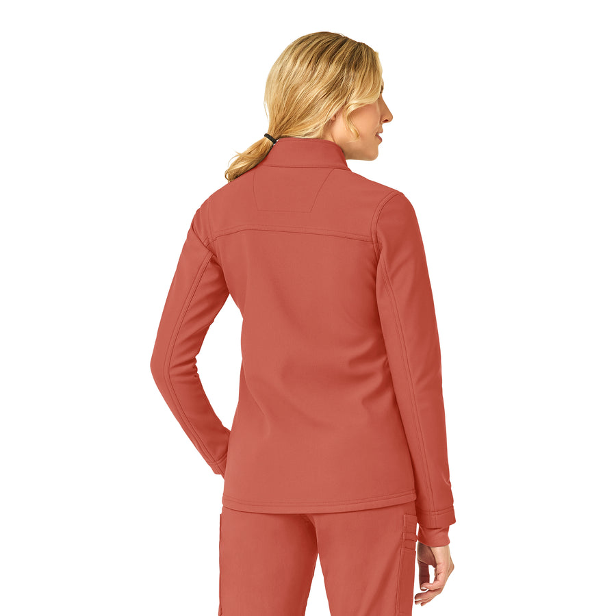 Rugged Flex Women's Bonded Fleece Jacket Dusty Cedar back view