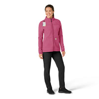 Rugged Flex Women's Bonded Fleece Jacket Electric Fuschia full scrub set
