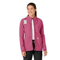 Rugged Flex Women's Bonded Fleece Jacket Electric Fuschia side view