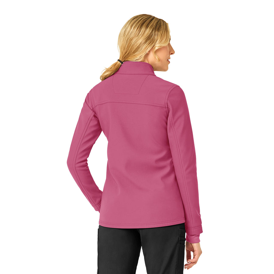 Rugged Flex Women's Bonded Fleece Jacket Electric Fuschia back view