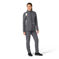 Rugged Flex Peak Women's Bonded Fleece Jacket Pewter full scrub set