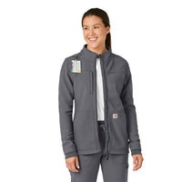 Rugged Flex Peak Women's Bonded Fleece Jacket Pewter side view