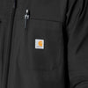 Rugged Flex Ripstop Men's Utility Warm-Up Jacket Black side detail 2