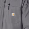 Rugged Flex Ripstop Men's Utility Warm-Up Jacket Pewter side detail 2