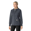 Layers Women's Full Zip Waffle Hoodie Approaching Storm