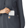 Layers Women's Full Zip Waffle Hoodie Approaching Storm side detail 2