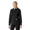Layers Women's Full Zip Waffle Hoodie Black