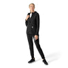 Layers Women's Full Zip Waffle Hoodie Black full scrub set