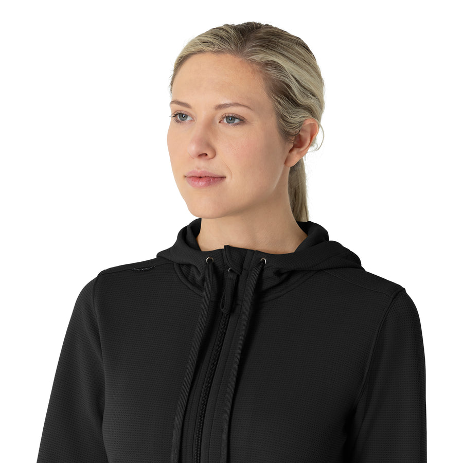 Carhartt Women's Full Zip Waffle Hoodie - Black