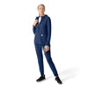 Layers Women's Full Zip Waffle Hoodie Navy full scrub set
