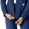 Layers Women's Full Zip Waffle Hoodie Navy side view