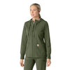 Layers Women's Full Zip Waffle Hoodie Olive