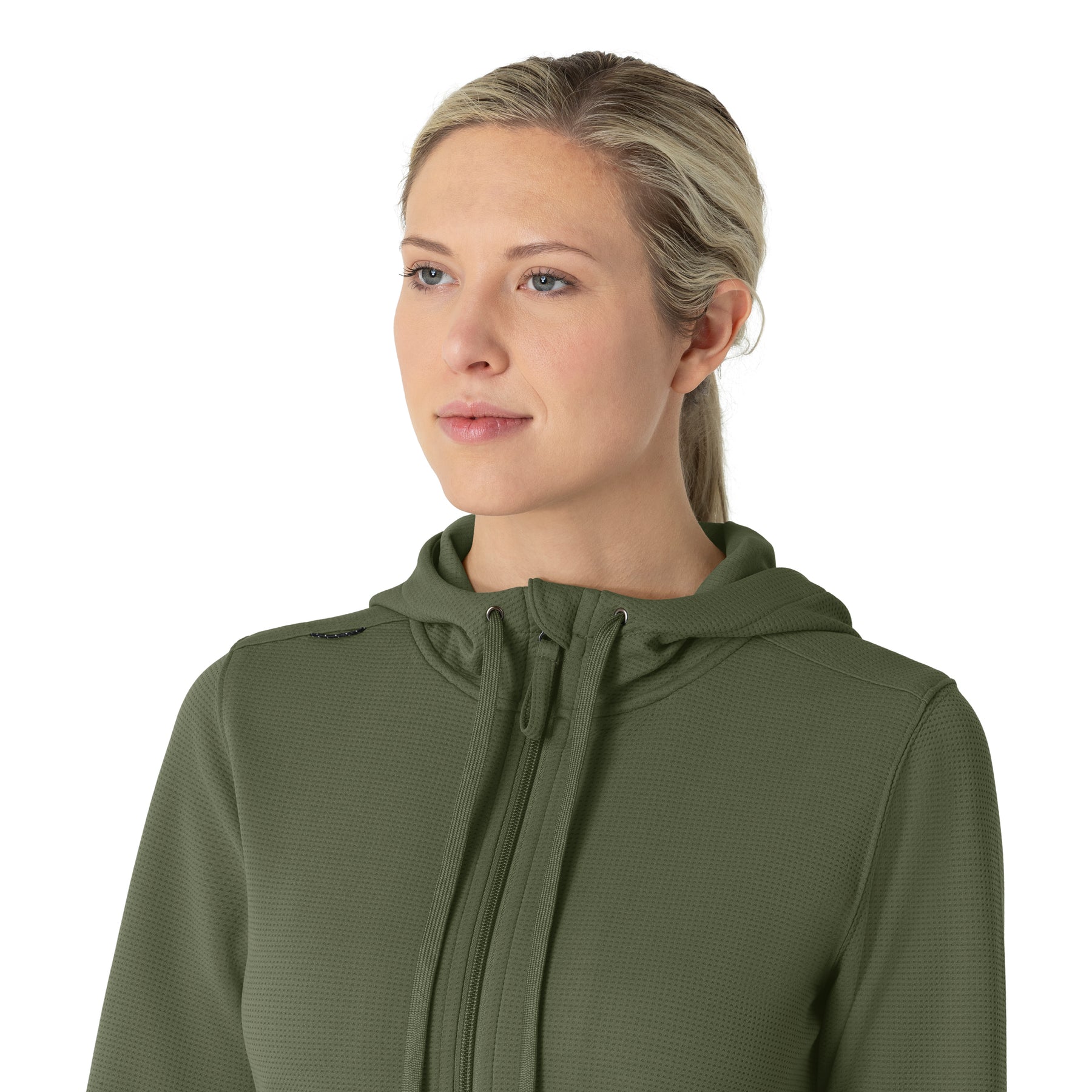 Carhartt Women's Full Zip Waffle Hoodie - Olive