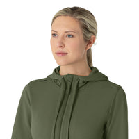 Carhartt Women's Full Zip Waffle Hoodie - Olive