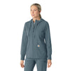 Layers Women's Full Zip Waffle Hoodie Rolling Thunder