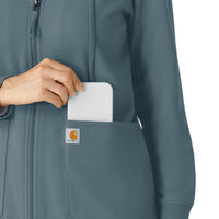 Layers Women's Full Zip Waffle Hoodie Rolling Thunder side detail 2