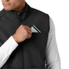 Rugged Flex Men's Bonded Fleece Vest Black front detail