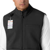 Rugged Flex Men's Bonded Fleece Vest Black side detail 1