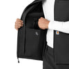 Rugged Flex Men's Bonded Fleece Vest Black back detail