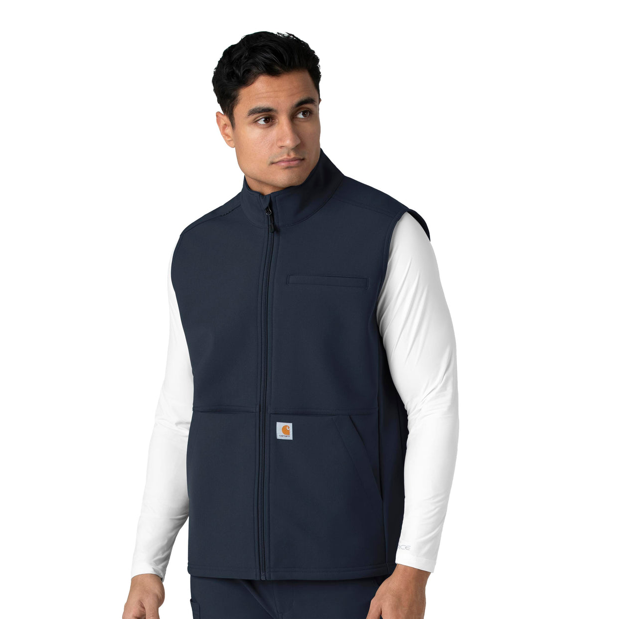 Rugged Flex Men's Bonded Fleece Vest Navy side view