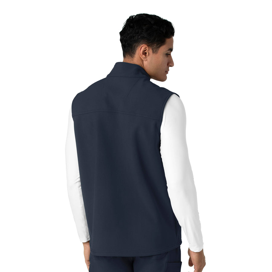 Rugged Flex Men's Bonded Fleece Vest Navy back view