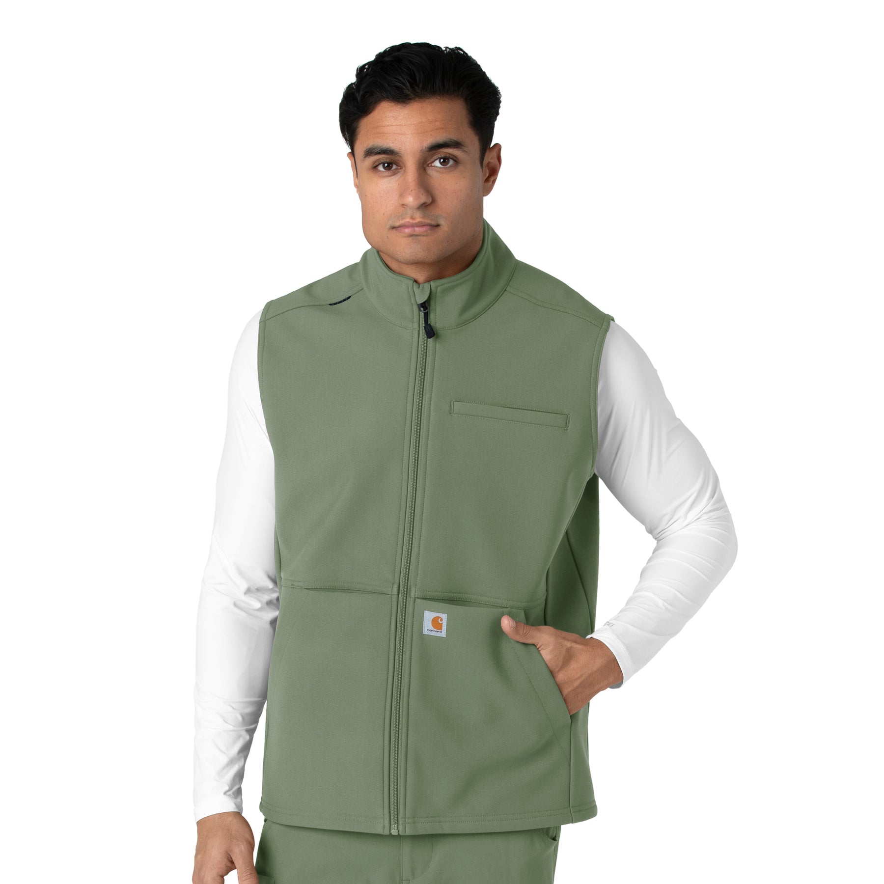 Rugged Flex Men's Bonded Fleece Vest Olive