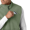 Rugged Flex Men's Bonded Fleece Vest Olive front detail